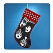 KISS 19-Inch Band Member Faces with Red Cuff Stocking